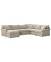 Furniture Closeout! Wrenley 138" 5-pc. Fabric Modular Chaise Sectional Sofa, Created For Macy's In Dove