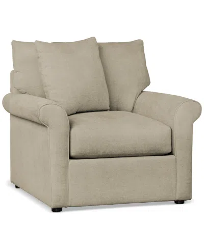 Furniture Closeout! Wrenley 38" Fabric Arm Chair, Created By Macy's In Dove