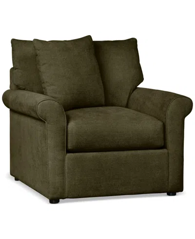 Furniture Closeout! Wrenley 38" Fabric Arm Chair, Created By Macy's In Olive
