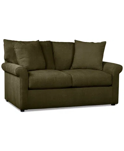 Furniture Closeout! Wrenley 63" Fabric Loveseat, Created For Macy's In Olive