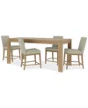 Furniture Davie Rectangular 5pc Dining Set (table & 4 Ladder Side Chairs)