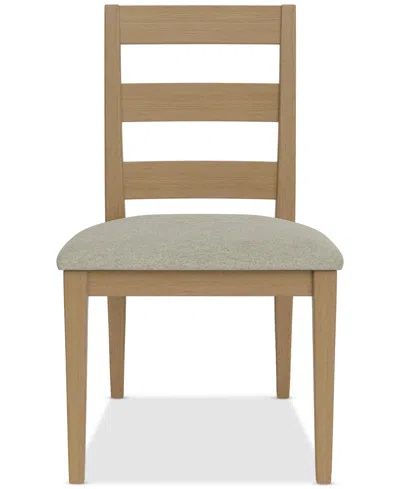 Furniture Davie Dining Side Chair With Upholstered Seat In Pale Oak