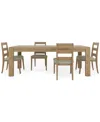 Furniture Davie Rectangular 5pc Dining Set (table & 4 Ladder Side Chairs)