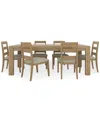 Furniture Davie Rectangular 7pc Dining Set (table & 6 Ladder Side Chairs)