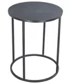 Furniture Declan Round Side Table In Antique-like Charcoal