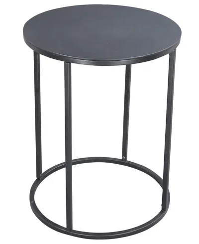 Furniture Declan Round Side Table In Antique-like Charcoal