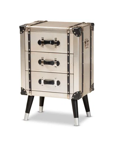 Furniture Dilan Nighstand In Silver