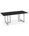 Furniture Emila Rectangular Sintered Stone Dining Table, Created For Macy's In Black Sintered Stone With Silver Base