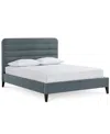 Furniture Haryan Upholstered Queen Bed In Slate