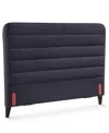 Furniture Haryan Upholstered Twin Headboard In Navy