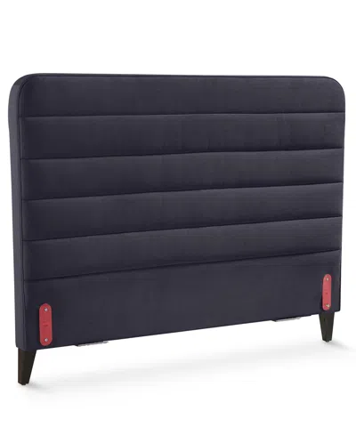 Furniture Haryan Upholstered Twin Headboard In Navy