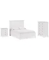Furniture Hedworth King 3-pc. Set (bed, Chest & Nightstand) In Brown