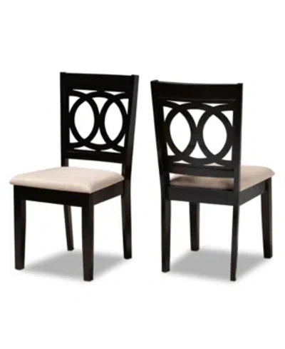 Furniture Lenoir Transitional 2 Piece Dining Chair Set With Seat In Sand