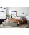 Furniture Mariley Twin Upholstered Storage Bed In Mocha