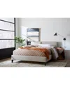 Furniture Mariley Upholstered Twin Bed In Dove
