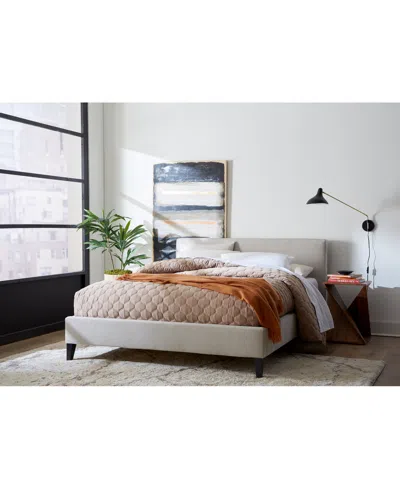 Furniture Mariley Upholstered Twin Bed In Dove