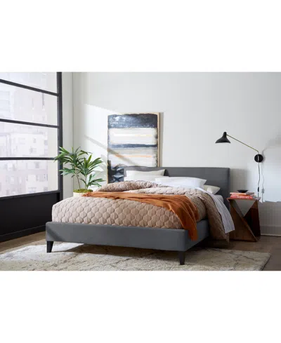 Furniture Mariley Upholstered Twin Bed In Steel