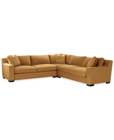 Furniture Marristin 123" 3-pc. Fabric L Sectional, Created For Macy's In Dark Camel