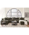 Furniture Michola Fabric Sectional Collection Created For Macys In Zion Forest