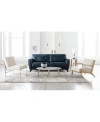 Furniture Myia Tufted Back Leather Sofa Collection Created For Macys In Terracotta Orange