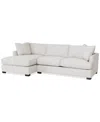 Furniture Nightford 111" 2-pc. Fabric Chaise Sectional, Created For Macy's In Dove