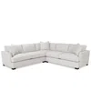 Furniture Nightford 111" 3-pc. Fabric L Sectional, Created For Macy's In Dove