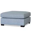 Furniture Nightford 38" Fabric Bumper Ottoman, Created For Macy's In Granite