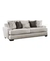 Furniture Of America 101" Sedrev Linen Track Arm Sofa In Light Gray