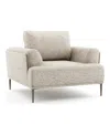 Furniture Of America 44" Orlandi Chenille Arm Chair With Extendable Backrest In Light Brown