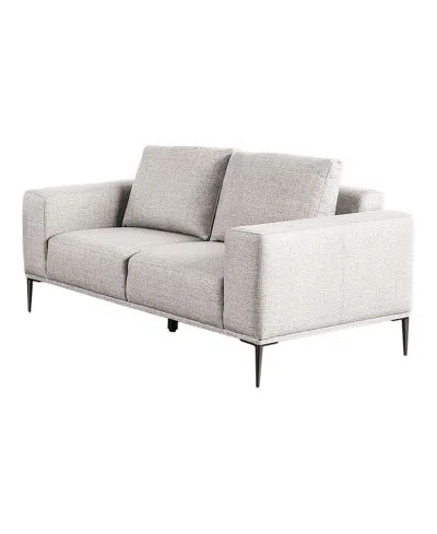 Furniture Of America 65" Danio Chenille 2-seater Track Arm Loveseat In Gray