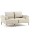 Furniture Of America 65" Orlandi Chenille 2-seater Flared Arm Loveseat In Beige