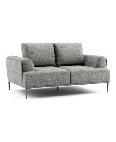 Furniture Of America 65" Orlandi Chenille 2-seater Flared Arm Loveseat In Gray