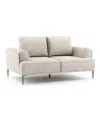 Furniture Of America 65" Orlandi Chenille 2-seater Flared Arm Loveseat In Light Brown