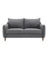 Furniture Of America 66" Lacy Chenille Slope Arm 2-seater Loveseat In Gray