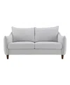 Furniture Of America 66" Lacy Chenille Slope Arm 2-seater Loveseat In Light Gray