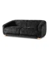 Furniture Of America 68" Waxley Chenille 2-seater Slope Arm Loveseat In Black