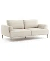 Furniture Of America 65" Orlandi Chenille 2-seater Flared Arm Loveseat In Beige