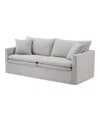 Furniture Of America 84" Linen Maddy Narrow Track Arm Sofa In Light Gray
