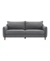 Furniture Of America 85" Lacy Chenille Slope Arm Sofa In Gray