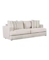 Furniture Of America 86" Kristi Chenille Square Arm Sofa In Beige