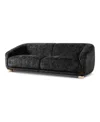 Furniture Of America 88" Waxley Chenille Slope Arm Sofa In Black