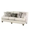 Furniture Of America 93" Stacy Pleated Arm Sofa In Ivory