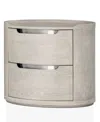 Furniture Of America Addeso 24.5" Solid Wood 2-drawer Nightstand In Gray