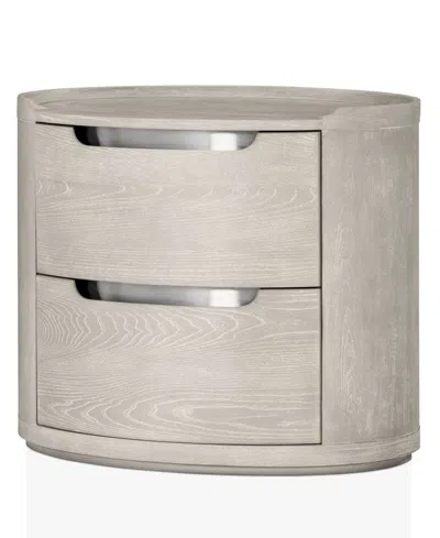 Furniture Of America Addeso 24.5" Solid Wood 2-drawer Nightstand In Gray