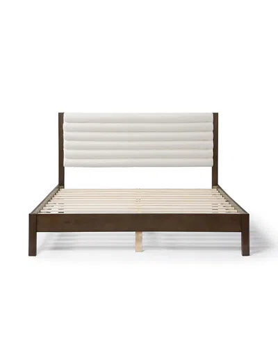 Furniture Of America Adin Boucle Platform Bed, Queen In Brown