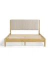 Furniture Of America Adin Platform Bed, Queen In Neutral