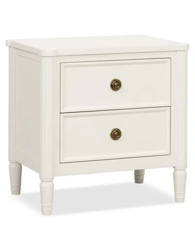Furniture Of America Arlena 28" Solid Wood 2-drawer Nightstand With Usb Ports In White