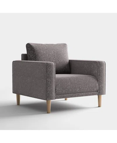 Furniture Of America Aurelia 39" Boucle Fabric Accent Arm Chair In Charcoal Gray
