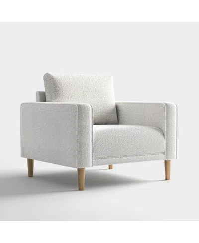 Furniture Of America Aurelia 39" Boucle Fabric Accent Arm Chair In Off-white