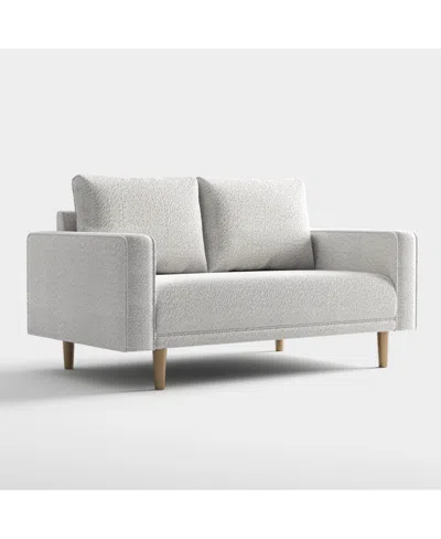 Furniture Of America Aurelia 63" Boucle Fabric Loveseat In Off-white
